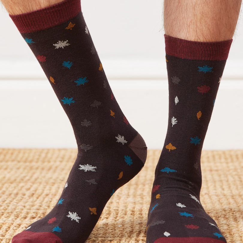 GOTS Organic Cotton Leaves Socks