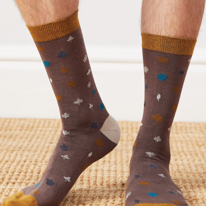 GOTS Organic Cotton Leaves Socks
