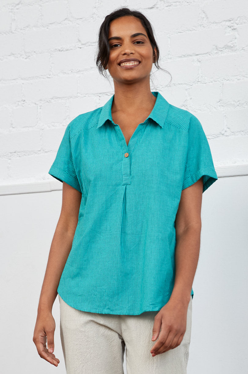 Cotton Handloom Striped Top