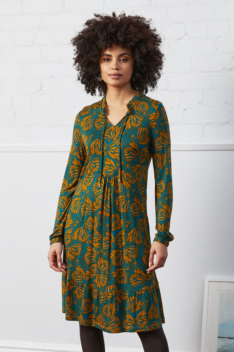 Lenzing Ecovero Gathered Tunic Dress
