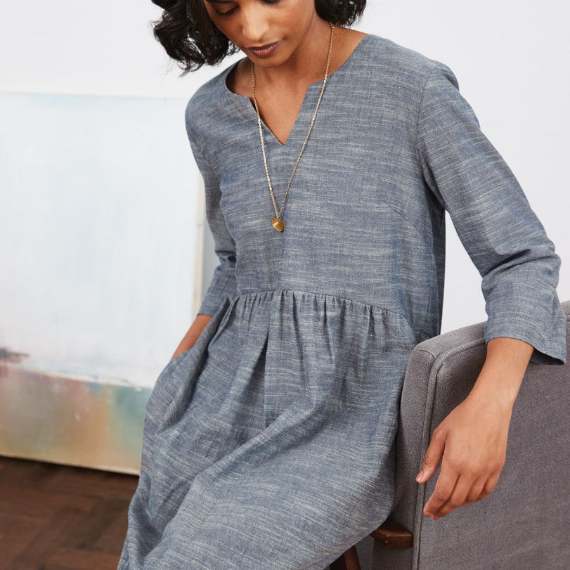 Cotton Chambray Dress