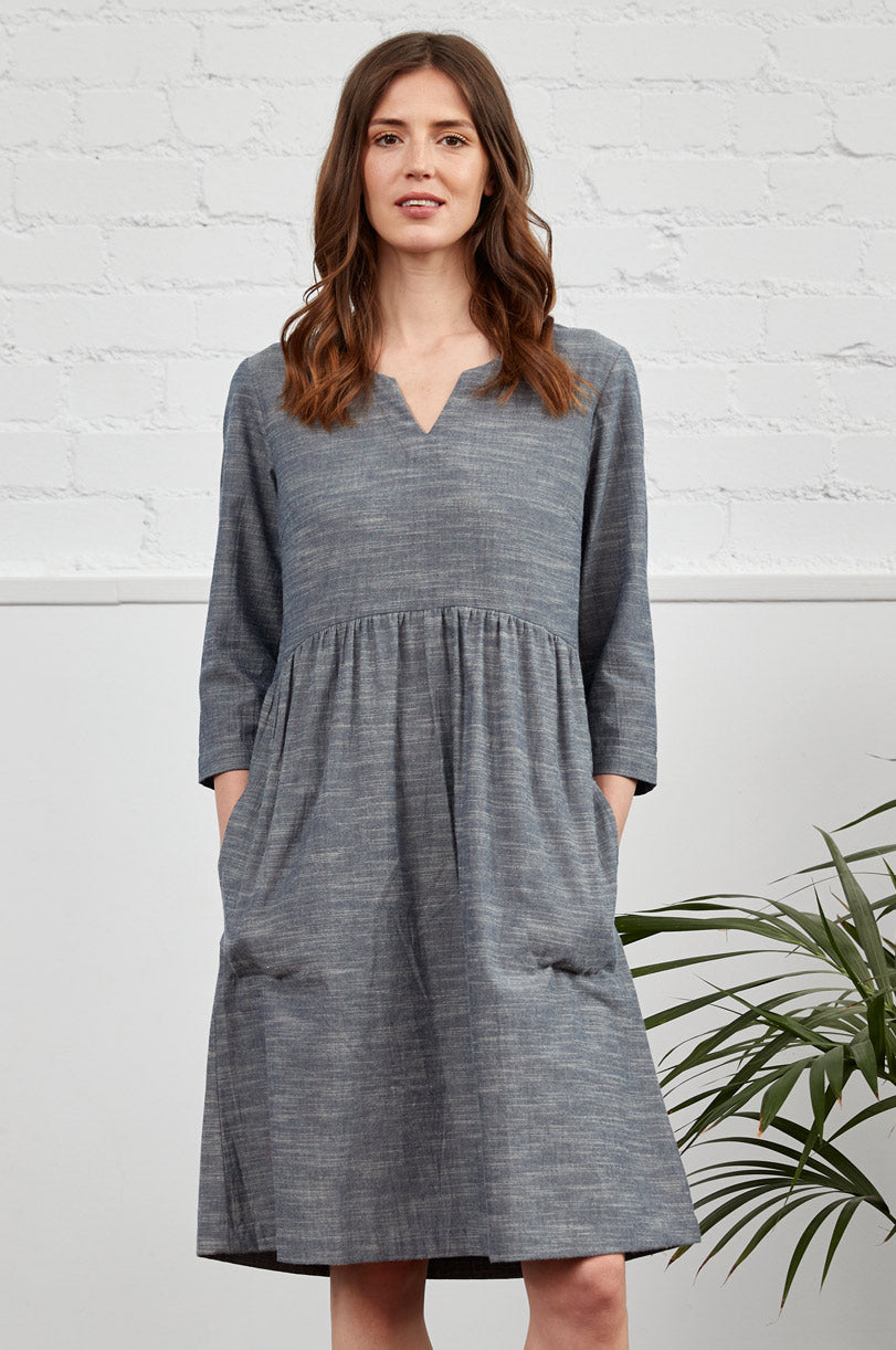 Cotton Chambray Dress