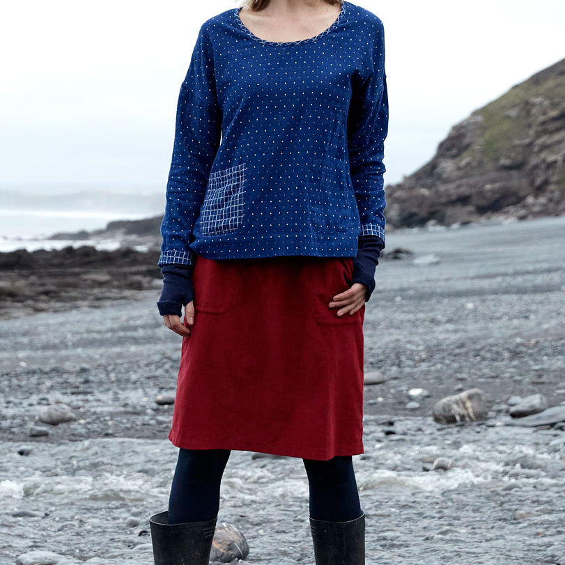 Cotton Needlecord Skirt