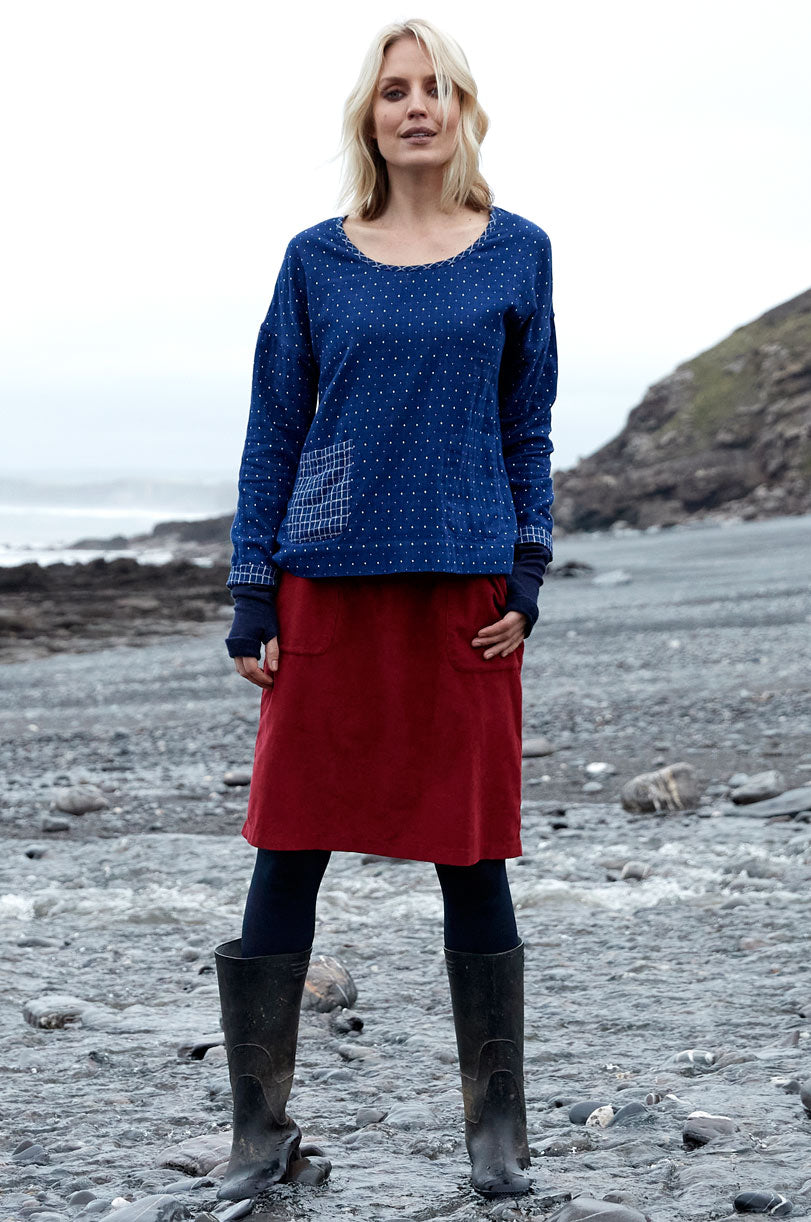 Cotton Needlecord Skirt