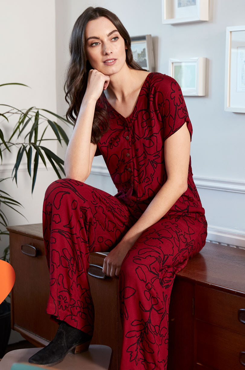 Moss Crepe Jumpsuit
