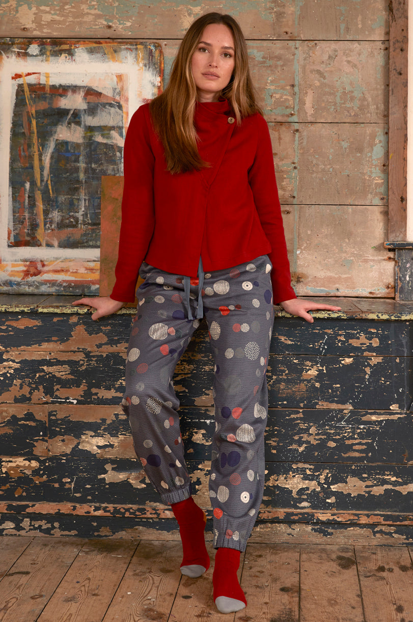 Orb Print Drawstring Trousers